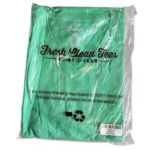 Fresh Clean Tees Flash V-Neck Mint Green Shirt Club Tee XL New in Bag